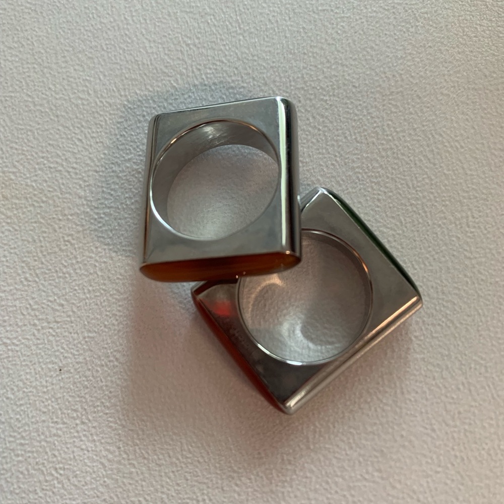 Swatch Bijoux Square Ring Set Size 5